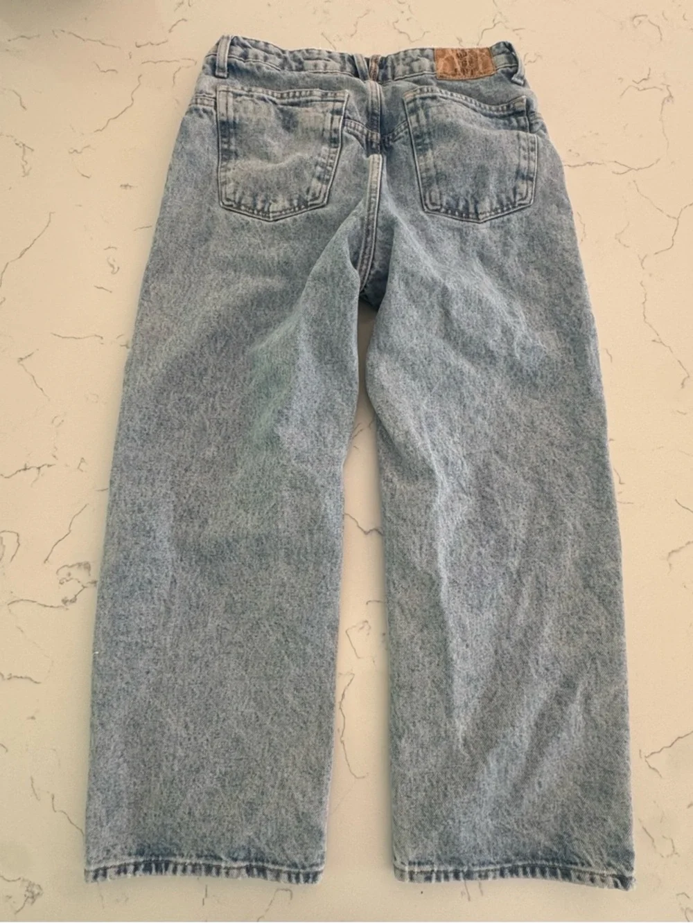 We The Free Deep Trance Dropped Boyfriend Jeans 25 Light Wash Cropped Wide Leg - Picture 4 of 9